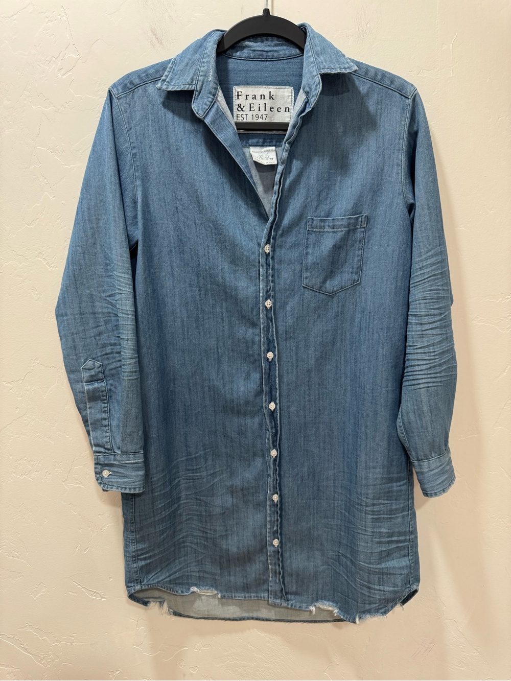 Frank & Eileen Mary Denim Classic Button Down Shirt Dress XXS Chambray Blue - Picture 4 of 13